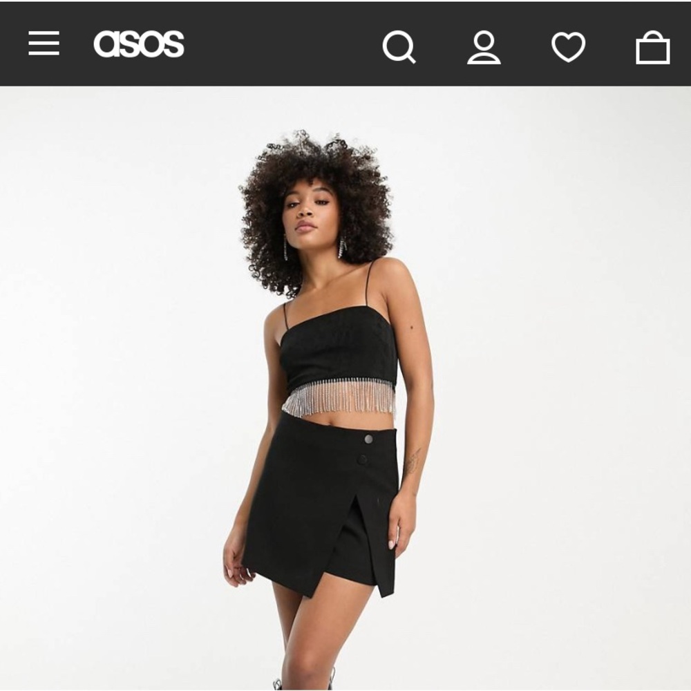 ASOS cropped sequin top